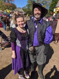 JonK and Cheryl at the Carolina Renaissance Festival Pirates' Christmas Weekend, November 2019