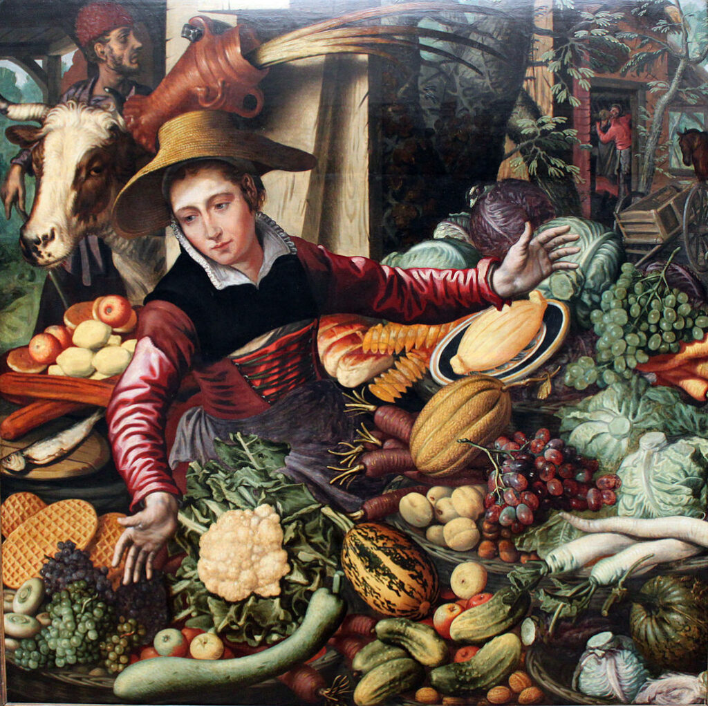 1567 Aertsen Marktfrau am Gemuesestand anagoria