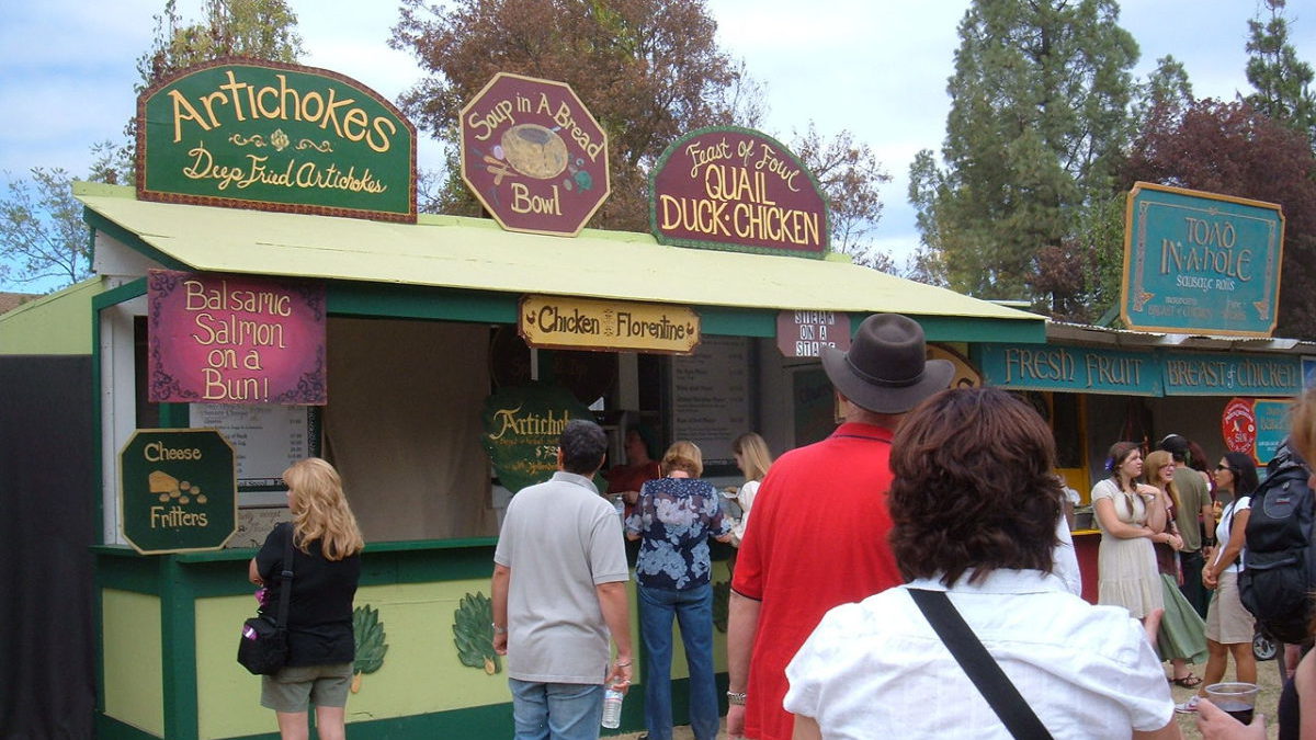 Food court at Norcal Ren Faire